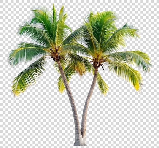 PSD a set of palm trees with a white background and a drawing of a palm tree