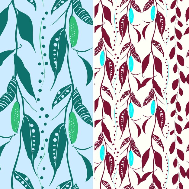 a set of patterns from the collection of leaves and branches