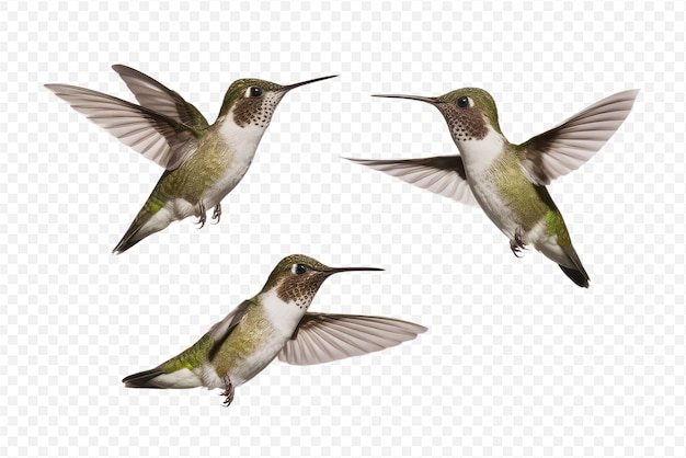 a set of photos of hummingbirds