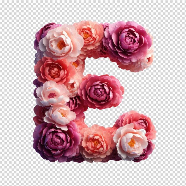 a set of pink and pink roses with the letter w on a transparent background