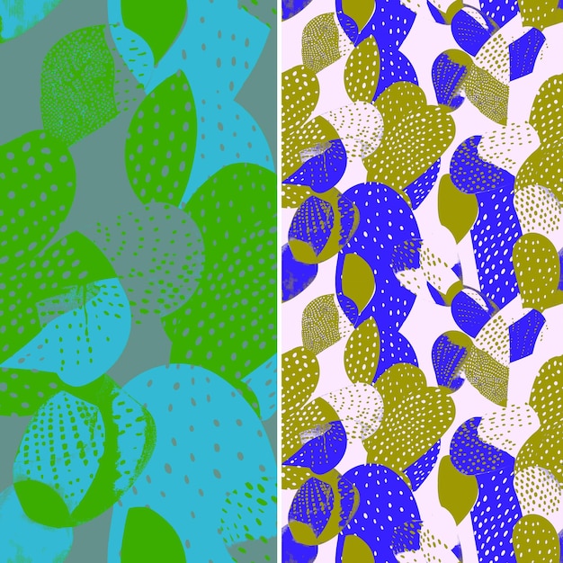 a set of posters for fish and fish in a pattern