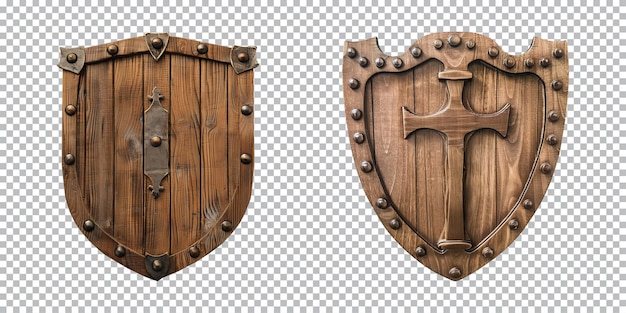 a set of shields with a shield and a shield