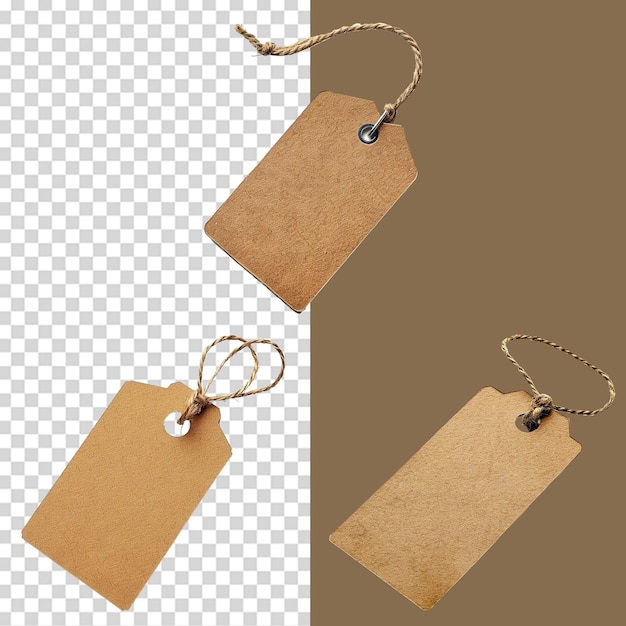 PSD a set of shopping tag isolated on transparent background