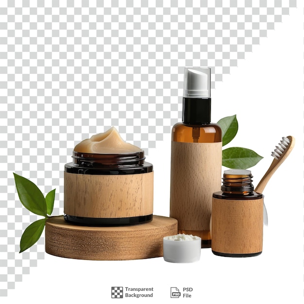 A set of skincare products transparent background