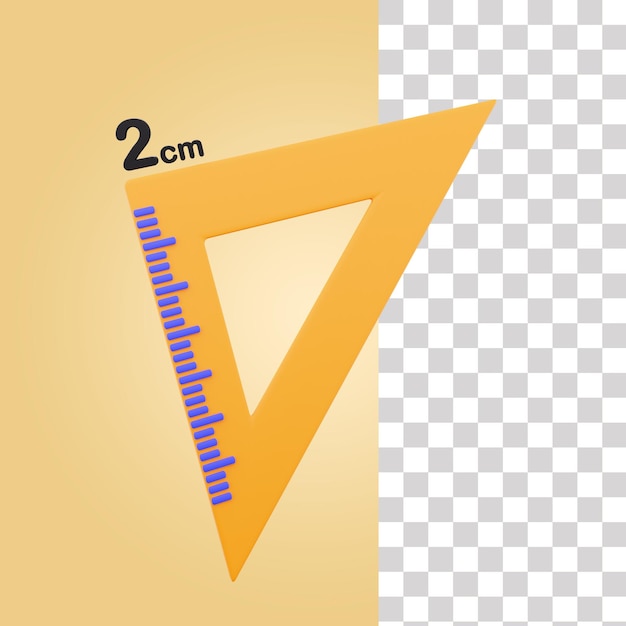 Set square 3d icon