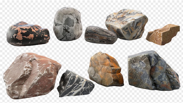 Set of stones realistic