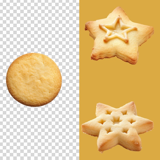 PSD a set of sugar cookie isolated on a transparent background