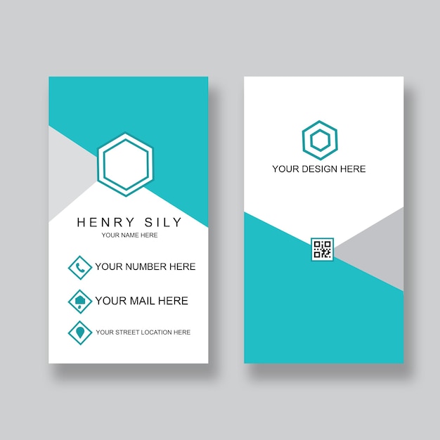 PSD a set of three business cards with a blue and green background