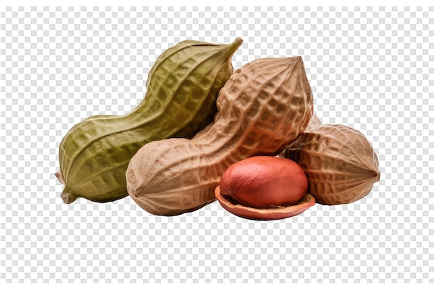 PSD a set of three different types of nuts