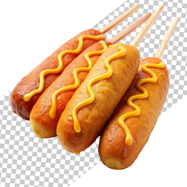 PSD set of two frankfurters isolated