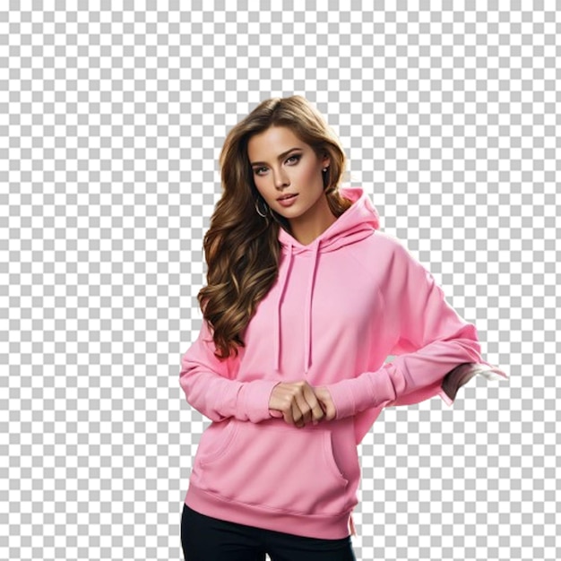 PSD set of white blank hoodies in different angles and positions isolated on a solid background