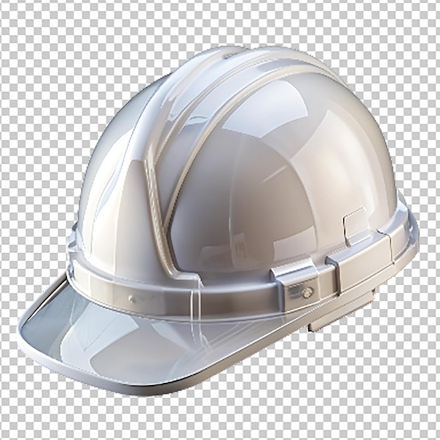 PSD set of white hard hat safety helmet on transparent