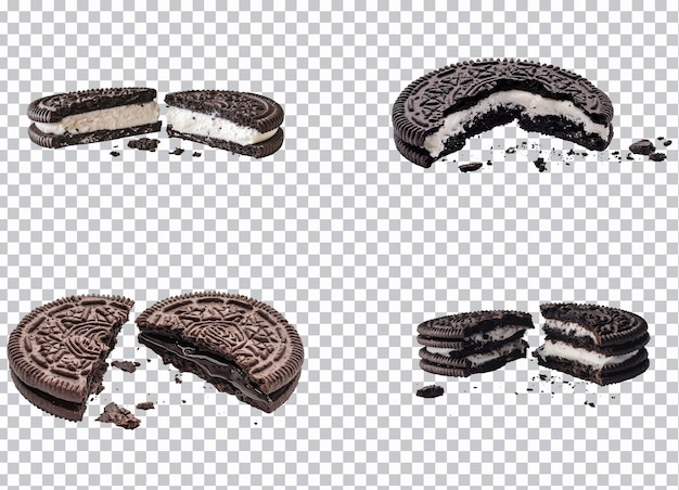 PSD sets of oreo cookies png