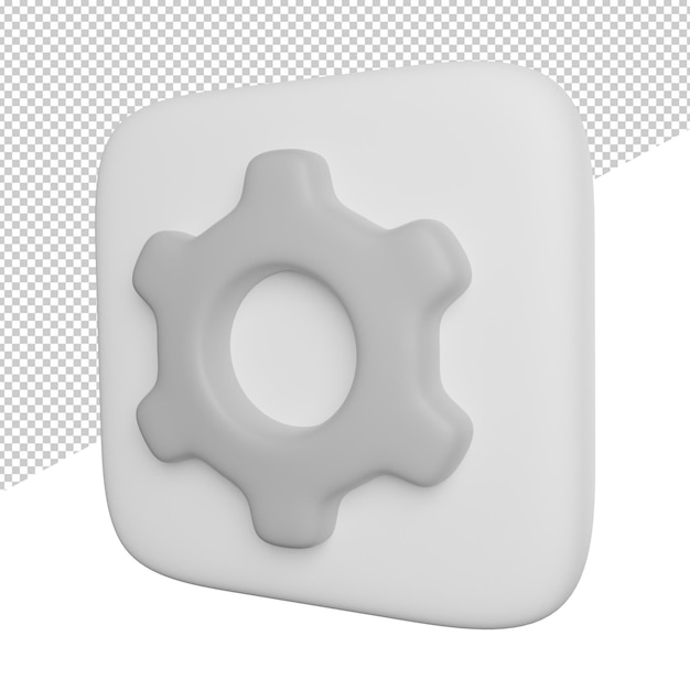 Setting Icon Repair side view 3d rendering icon illustration ontransparent background