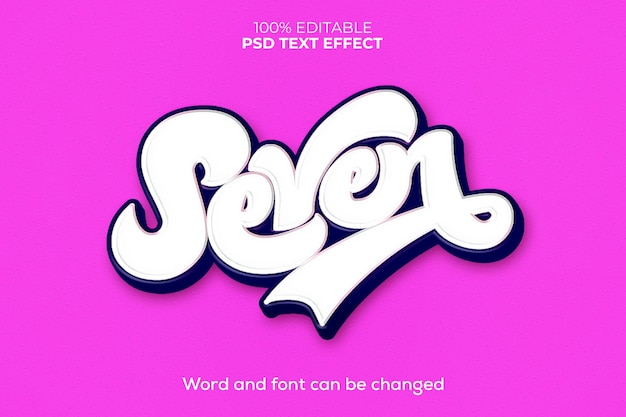 SEVEN 3D TEXT EFFECT