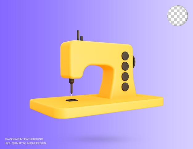 Sewing Machine 3d icon. 3d rendered illustration.