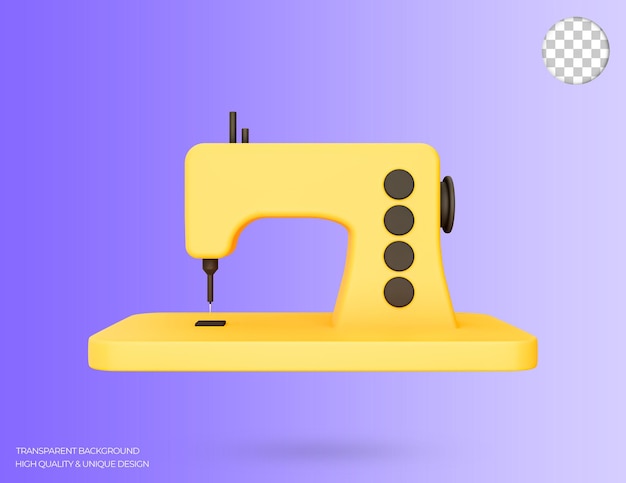 Sewing Machine 3d icon. 3d rendered illustration.