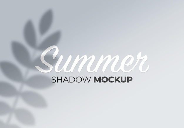 Shadow mockup of leaves design element