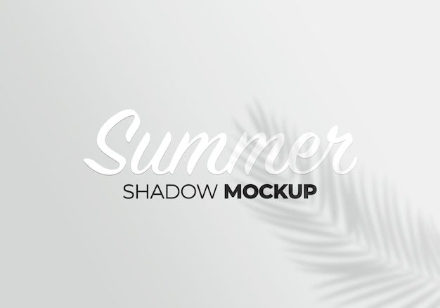 Shadow overlay effects mockup with tropical leaves background