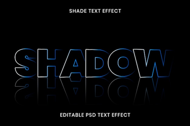 PSD shadow text effect psd editable template