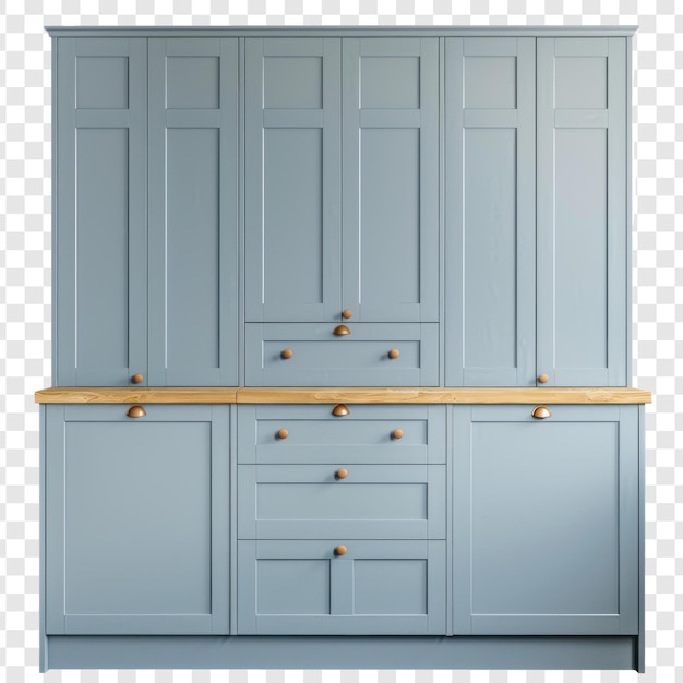 Shaker Cabinet front view full length isolate on transparency background