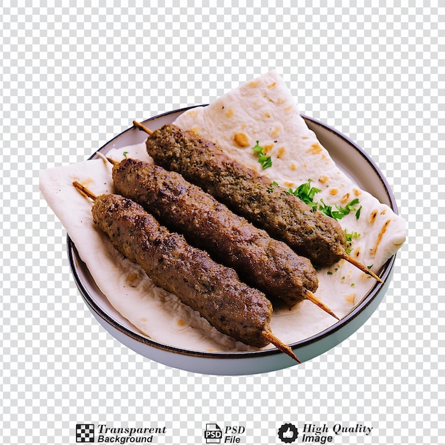 PSD shami kebab isolated on transparent background