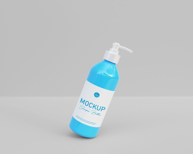 Shampoo bottle mockup or cosmetics design mockup