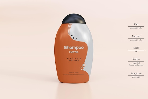 Shampoo bottle mockup