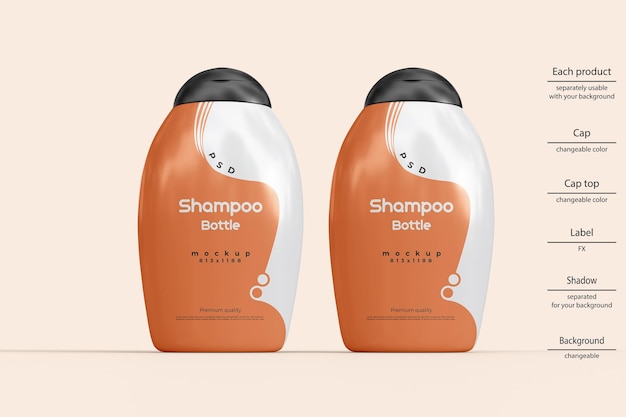 Shampoo bottle mockup