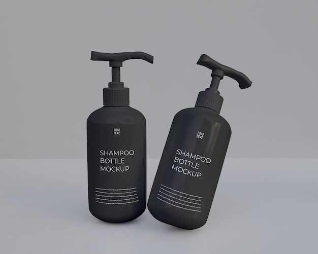 Shampoo bottle mockup