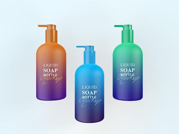 Shampoo bottle packaging mockup