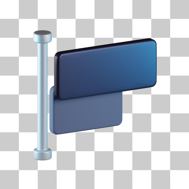 Shape Align Left 3D Icon