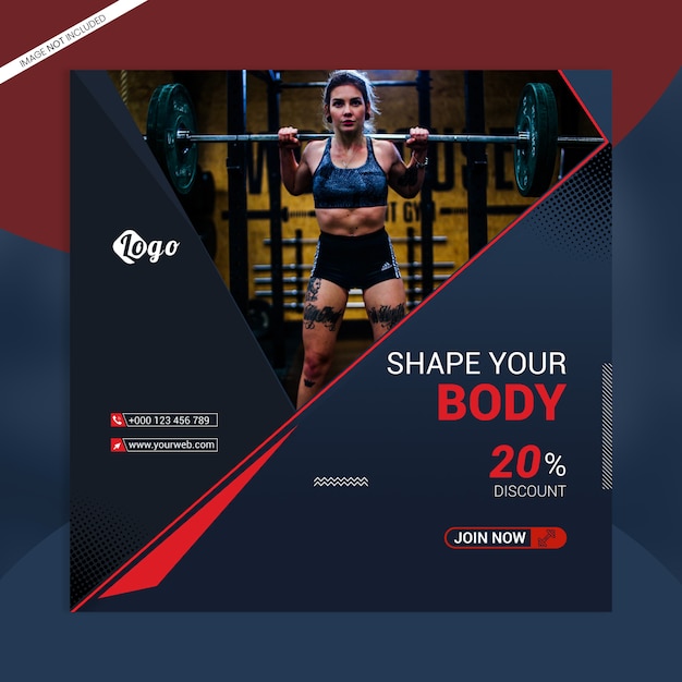 Shape Your Body Social Media Banner Template