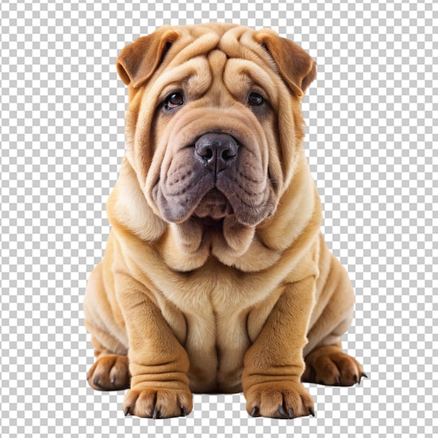 shar pei breed dog on transparent background