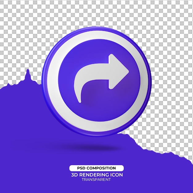 share 3d render icon sign