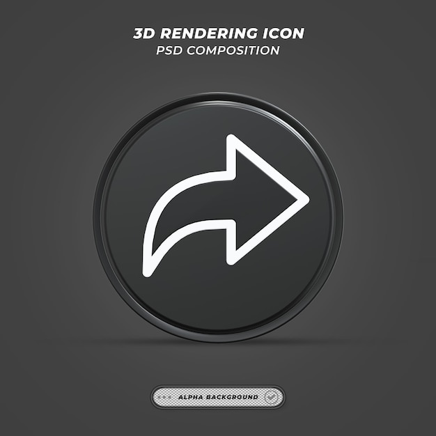 Share icon in 3d rendering