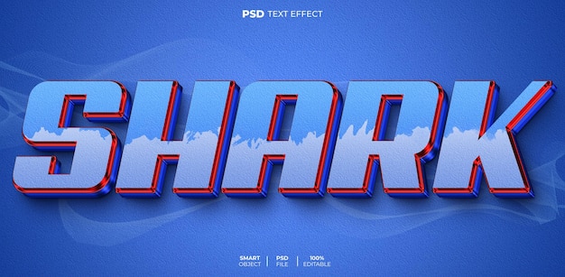 Shark 3D editable text effect