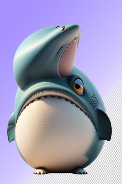 a shark with a shark face and a shark on the top