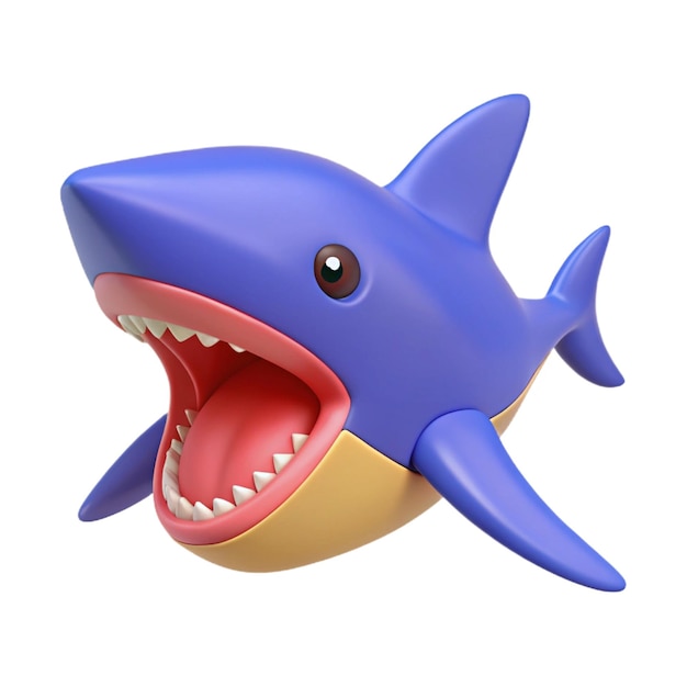 PSD a shark with a shark face and teeth on the bottom