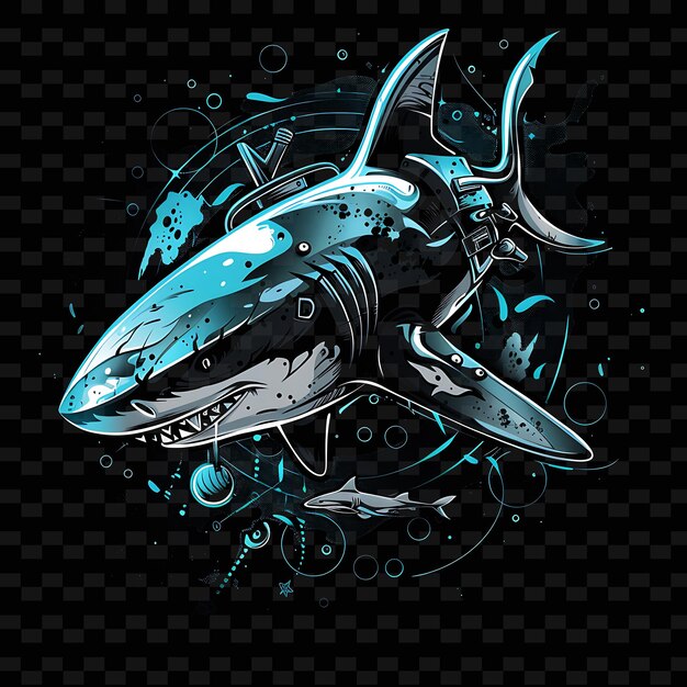 PSD a shark with a shark on it and a shark on the bottom