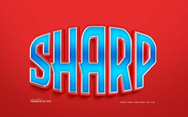 Sharp editable premium psd text effect