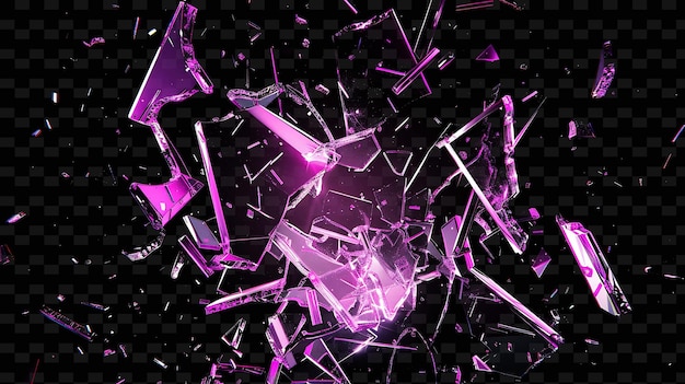 Shattered Glass Fragments With Frosted and Matte Pieces With Unique Texture Background Designs