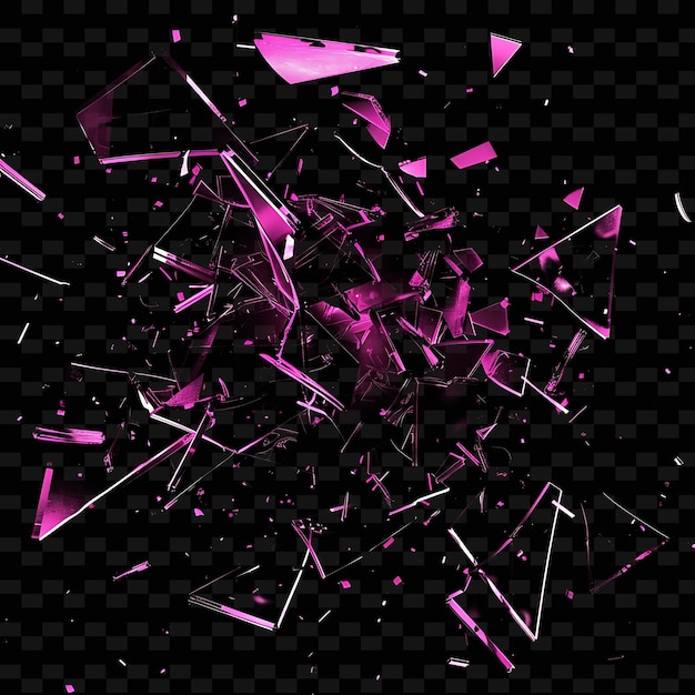 Shattered Glass Fragments With Frosted and Matte Pieces With Unique Texture Background Designs