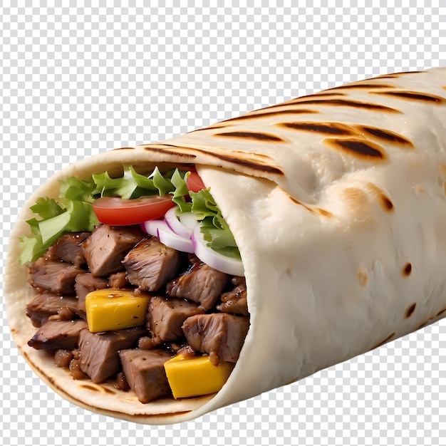 Shawarma on transparent background