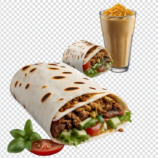 Shawarma on transparent background