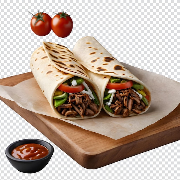 Shawarma on transparent background