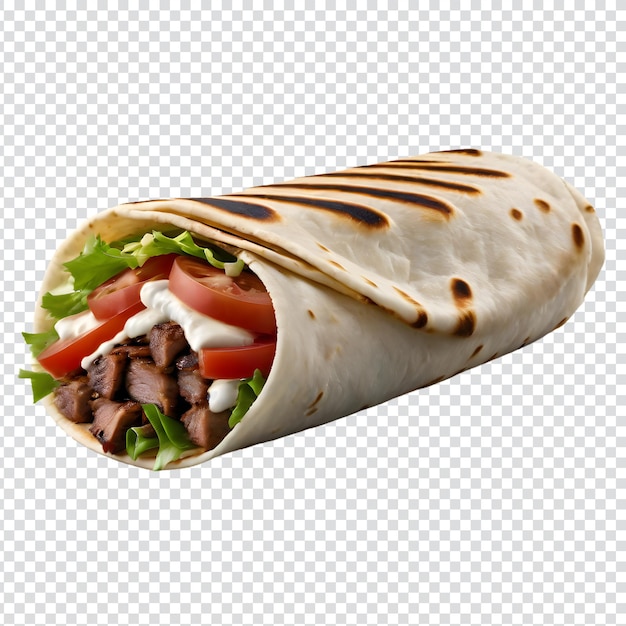 Shawarma on transparent background