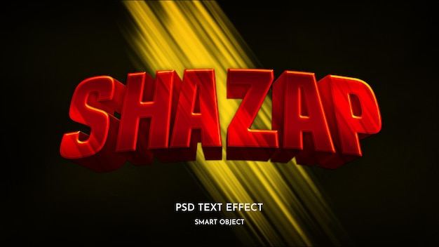 Shazap super hero text effect