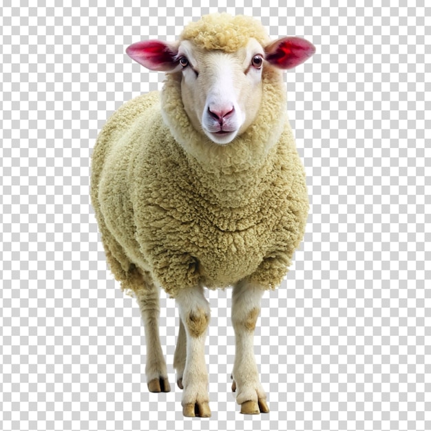 A sheep standing on transparent background