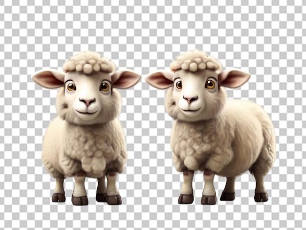 Sheep on transparent background